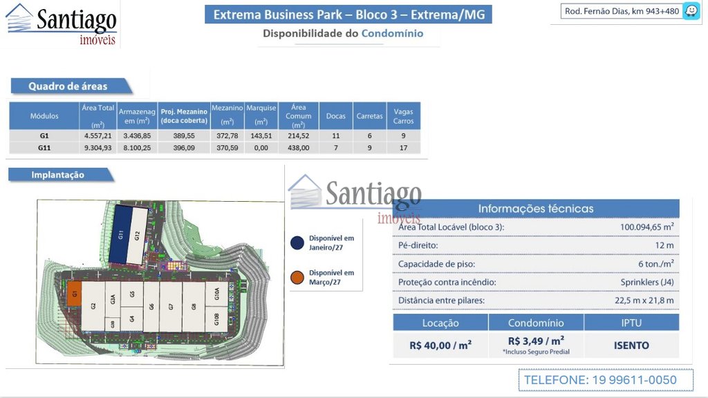 Galpão para alugar em Extrema, Centro, com 4557.21 m², MASTER BUSINESS