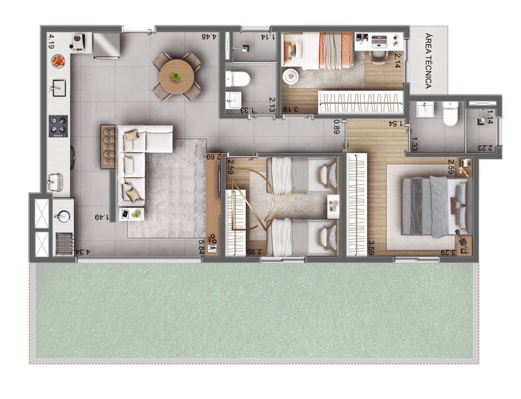 Apartamento à venda com 2 quartos, 1 banheiro e 52m² no Chácara Bela Vista, Sumaré (SP) — foto 27 de 30