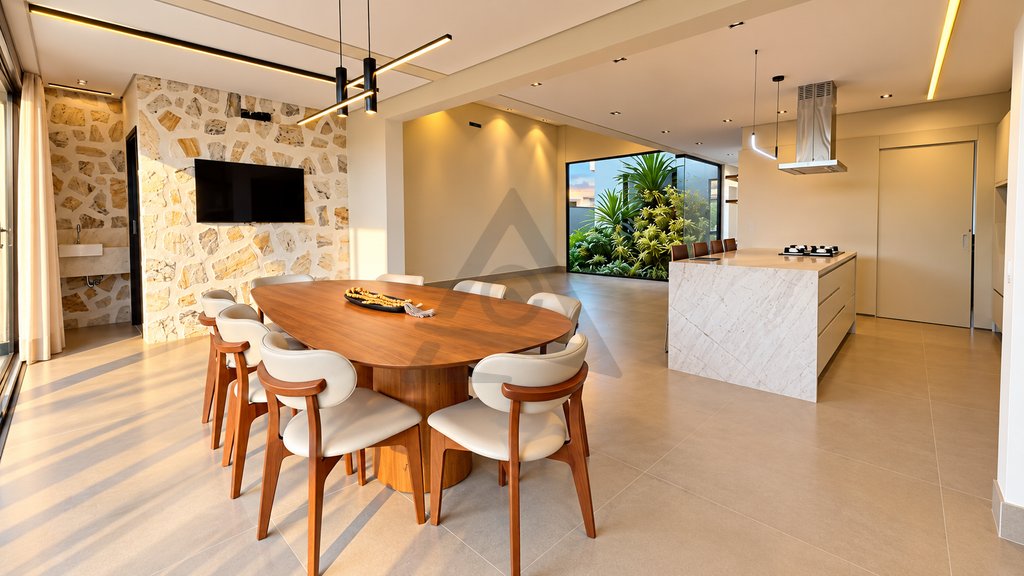 Casa à venda em Paulínia, Parque Brasil 500, com 4 suítes, com 260 m², Residencial Santorini