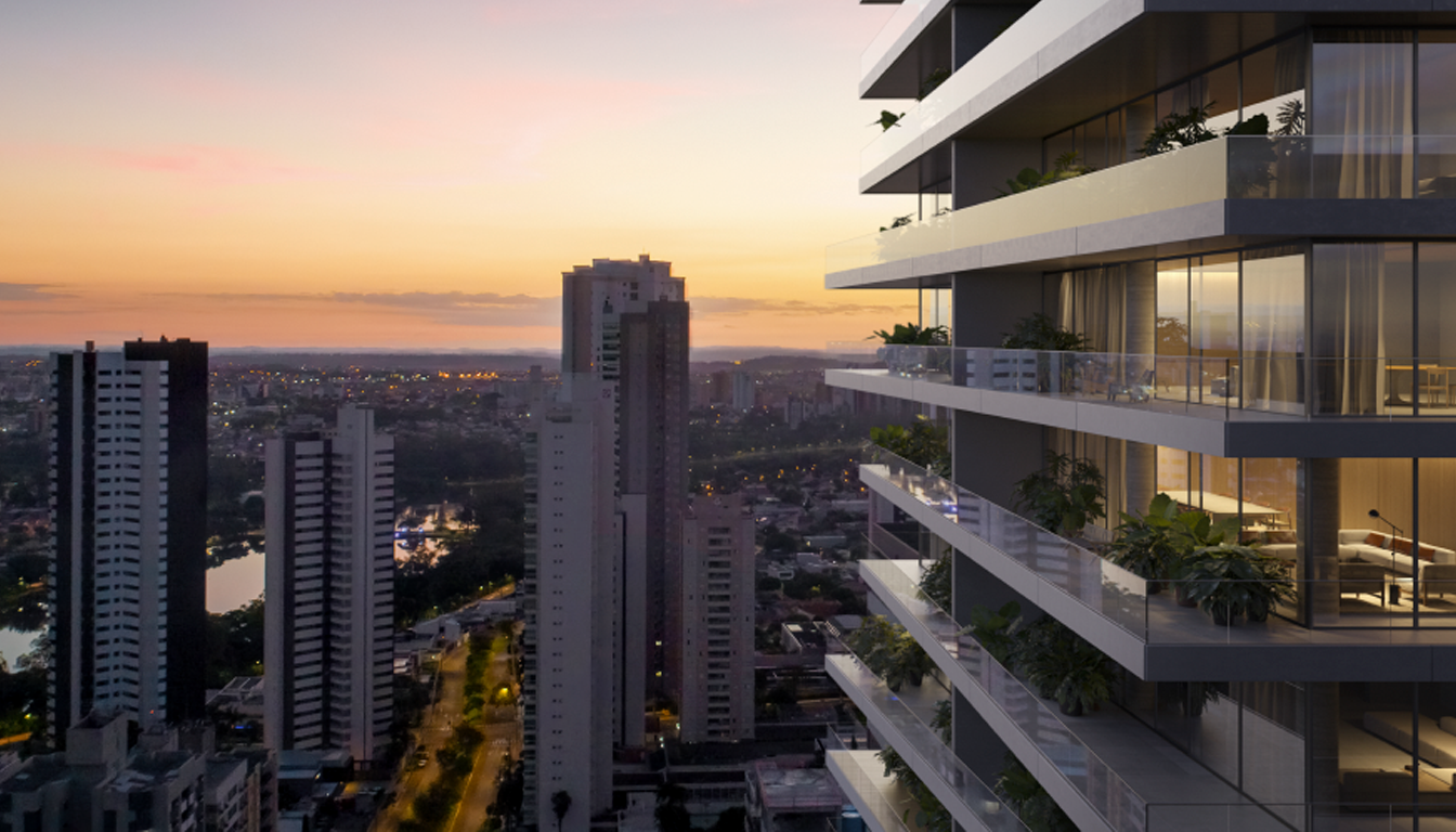 Vista da Gleba Palhano a partir da sacada do empreendimento Artesano, da Plaenge