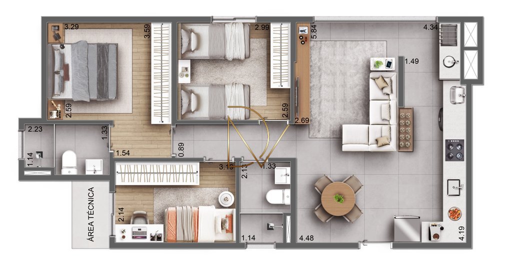 Apartamento à venda com 2 quartos, 1 banheiro e 52m² no Chácara Bela Vista, Sumaré (SP) — foto 25 de 30
